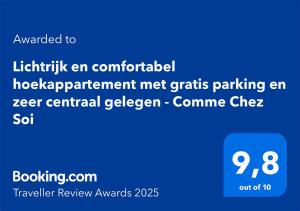 Lichtrijk en comfortabel hoekappartement met gratis parking en zeer centraal gelegen - Comme Chez Soi