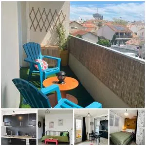 M T2 climatisé à100m de la plage ,des bateaux ,des commerces, Une terrasse ensoleillée - 帕拉瓦莱弗洛