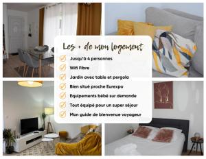 Appartements Cozy atmosphere 4pers near Eurexpo GroupamaStadium : photos des chambres