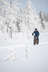 Satu 31, kahden makuuhuoneen kelomökki Syötteellä, valaistun ladun vieressä