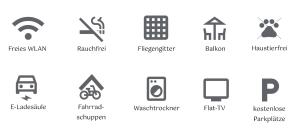 Ferienwohnung Meerfarbig Zingst - HAUSTIERFREI -Balkon - Glasfaser - Parkplatz - Fahrradschuppen - zentral&ruhig - E-Ladesäule - Waschtrockner - Nichtraucher