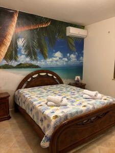 Villa rosa fronte mare