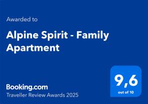 Alpine Spirit - Family Apartment 