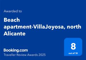 Beach apartment-VillaJoyosa, north Alicante