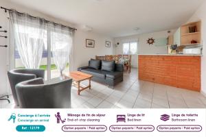 Maisons de vacances A 500m de la plage, maison pour 6 avec jardin : photos des chambres