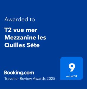 Appartements T2 vue mer Mezzanine les Quilles Sete : photos des chambres