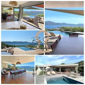 Villa Cazélie, piscine vue splendide sur le Golfe - Furoli