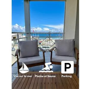 Appartement Cosy, terrasse vu mer, piscine, Sauna - WarmHouse - 勒孔凯