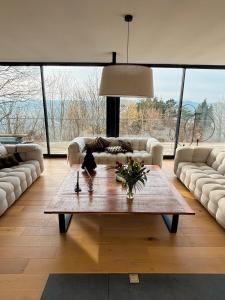 Maisons de vacances La Corniche, Villa d-architecte avec piscine, 2mn mer a Houlgate : photos des chambres