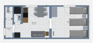 EMAS 5 Wohnung mit 3 Einzelbetten, Küche
