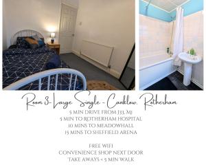 Large double room, Free WiFi & Parking Near M1