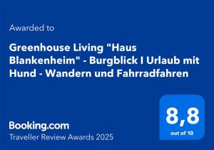 Greenhouse Living "Haus Blankenheim" - Burgblick I Urlaub mit Hund - 30 Minuten zum Phantasialand & Nürburgring