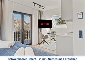 1-2 Personen - Parkplatz - Fahrradgarage - Zentrum - Küche - Balkon - WLAN - Klima