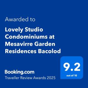 Lovely Studio Condominiums at Mesavirre Garden Residences Bacolod