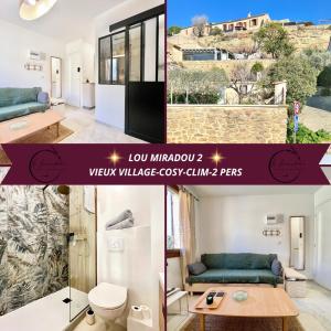 Appartements Lou Miradou 2 - Vieux village medieval, Cosy, Clim, 2 personnes : photos des chambres