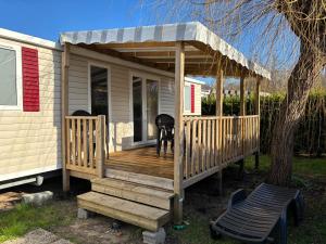 Campings Mobil-home 40m2, camping les Charmettes 4 etoiles La Palmyre 4-6 personnes-2 chambres dont 1 suite parentale-2 salles de bain : photos des chambres