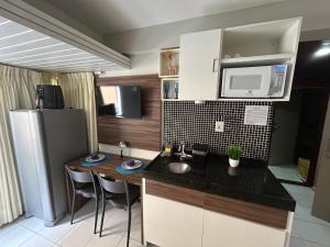 Flat 112 equipado na beira mar de Tambaú