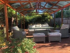 A homestay with a cottage garden