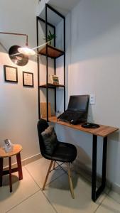 Studio Lar inteligente com mezanino, novo e mobiliado na Zona Oeste de Sorocaba