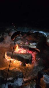 Traditional Finnish lakeside off-grid cabin