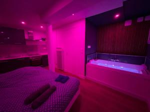 Appartements Nuit magique jacuzzi, terrasse & lit motorise - 008 : photos des chambres