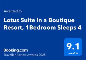 Lotus Suite, 1 bedroom, sleeps 4, pool & BBQ, Pre-Renovation Summer Sale