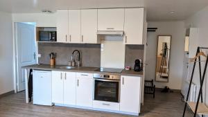 Appartements Crevette rose a 100m de la plage de sable de Surtainville : photos des chambres
