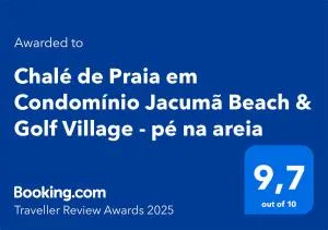 Chalé de Praia em Condomínio Jacumã Beach & Golf Village - pé na areia - Contenda
