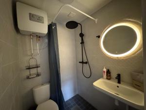 Freshly renovated bathroom! Luna budget cozy studio apartment Tallinn Juhkentali 42 near city centre airport next to the Bus station