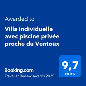Villas Villa individuelle avec piscine privee proche du Ventoux : photos des chambres