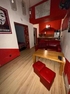 studio red and white