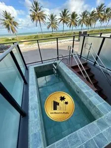 Melhores Flats - Piscina privativa, frente ao mar - Cabedelo