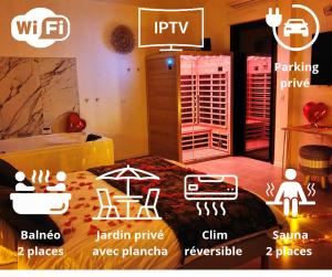 Villas Maisons Plaisir & Pulsion Spa Sauna Prive : photos des chambres