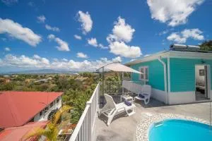 2 Bungalows avec 2 Piscines Vue Mer Bleu Et Oge - Petit Bourg