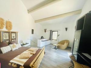 Maisons de vacances Magnifique Mas avec piscine proche d Anduze : photos des chambres