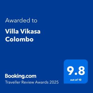 Villa Vikasa Colombo