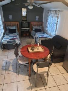 Chalet 2 Camping Style at Cynthias Country Outside bathrooms