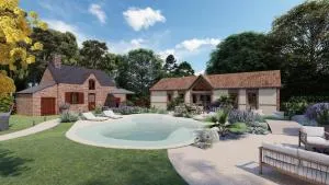 Gîte unique avec piscine lagon et cadre idyllique - 拉莫特－伯夫龙