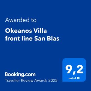 Okeanos Villa front line San Blas