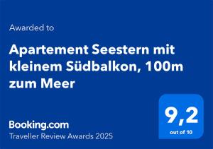 Apartement Seestern mit kleinem Südbalkon, 100m zum Meer