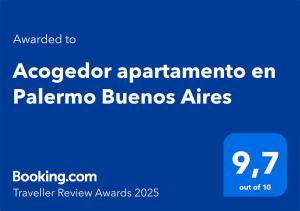 Acogedor apartamento en Palermo Buenos Aires