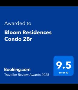 Bloom Residences Condo 2Br