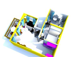 Moderne Ferienwohnung mit privatem Balkon sowie Meer- und Gebirgsblick