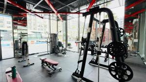 Lawnz Luxury furnished studio with Balcony Swimming Pool Gym Kids play ground