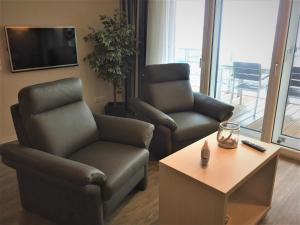 Apartment 33 "Fördetraum" mit Sauna, Apartmenthaus Hafenspitze Blickrichtung offene See