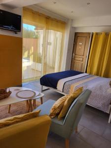 B&B / Chambres d'hotes La Salamandre de Camargue : Chambre Double - Vue sur Piscine