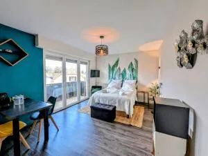Studio cosy avec balcon avec parking gratuit proche centre sportif et de la route des vins Alsace - Didenheim
