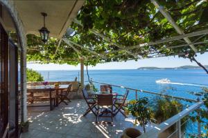Unique Dalmatian Seafront Villa -in a 300 m2 Mediterranean garden with private beach, large pool and terrace.