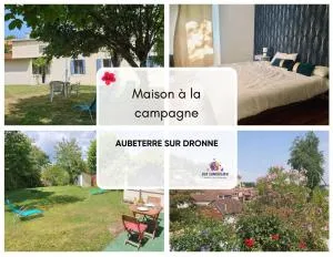 Maison 2 chambres- grand jardin-WIFI - au cœur du village AUBETERRE -visites- conciergerie J&N - Laprade