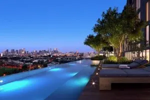 Luxe Flemington Cityscape views Pool Gym Parking - Melbourne